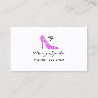 Monogram Shoes Glitter Pink Heels Logo Shop QR