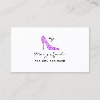Monogram Shoes Glitter Purple Heels Logo Shop QR