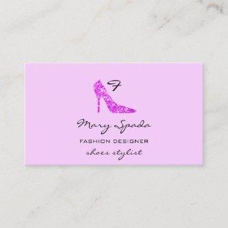 Monogram Shoes Pink Glitter Heels Logo Shop QR