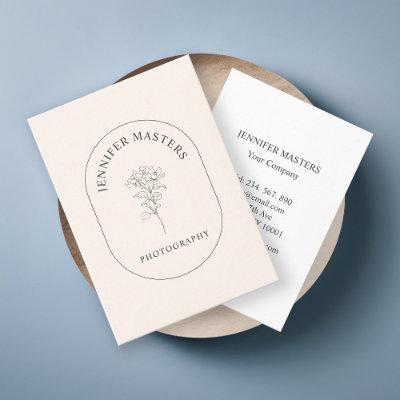 Monogram, simple, elegant, floral