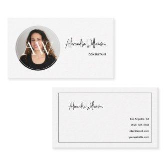 Monogram Simple Modern Elegant Horizontal Photo
