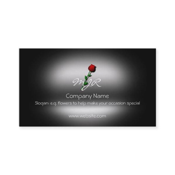 Monogram, Single Stem Rose, metallic-effect