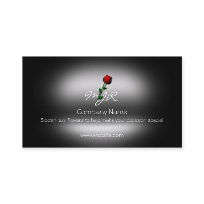 Monogram, Single Stem Rose, metallic-effect