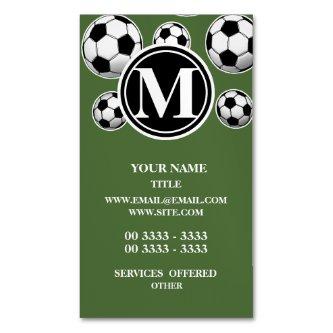Monogram Soccer - Tree Top  Magnet