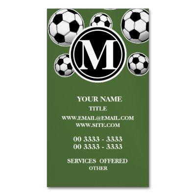 Monogram Soccer - Tree Top  Magnet