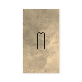 Monogram Sophisticated Sepia Gray Color Blocks