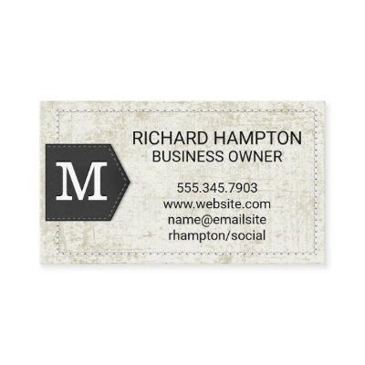 Monogram | Stitched Worn Leather