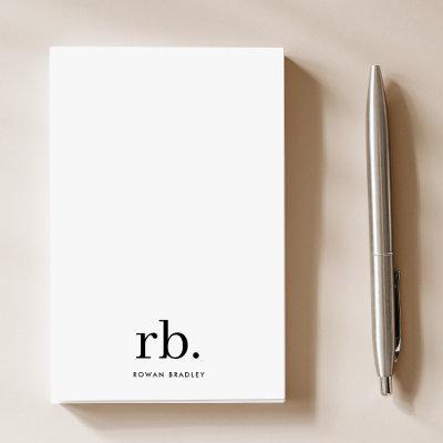 Monogram Stylish Modern Minimalist Trendy Post-it Notes