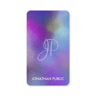 Monogram Template Modern Elegant Abstract Art