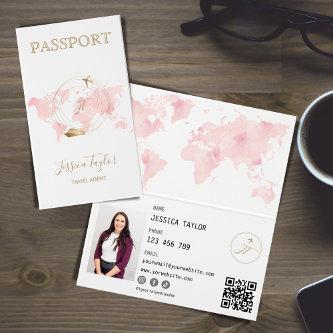 Monogram Travel Agent Passport World Map Photo