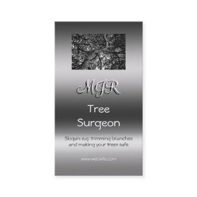 Monogram, Tree Surgery Business, metallic-effect