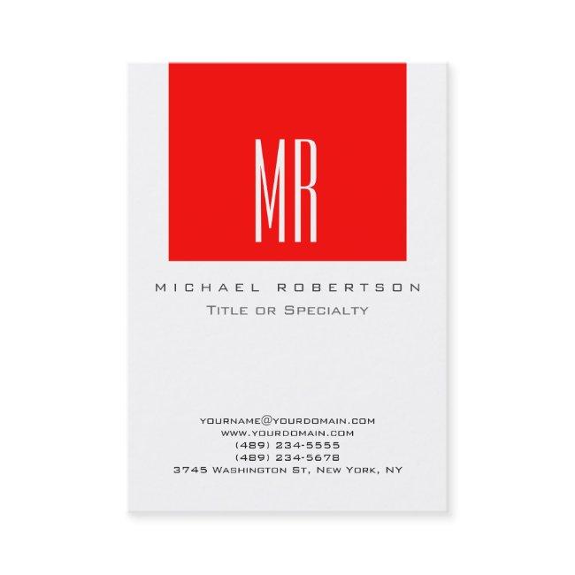 Monogram White Red Stripe Chubby