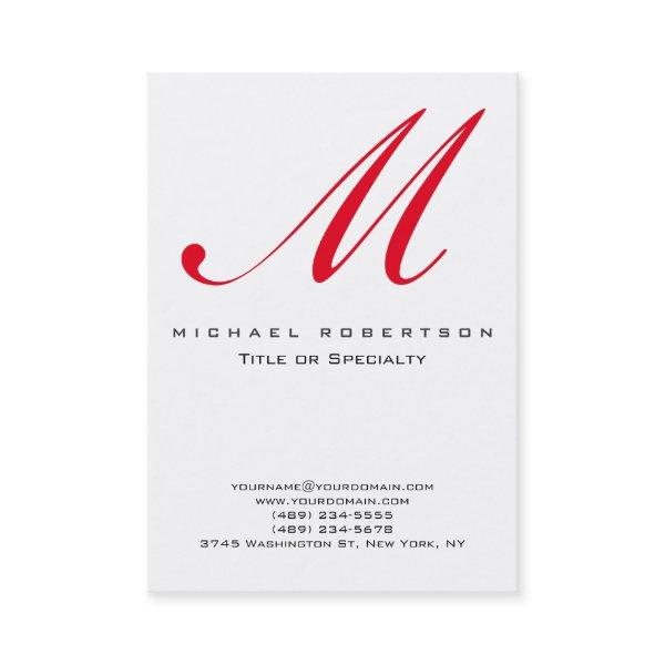 Monogram White Red Unique Chubby