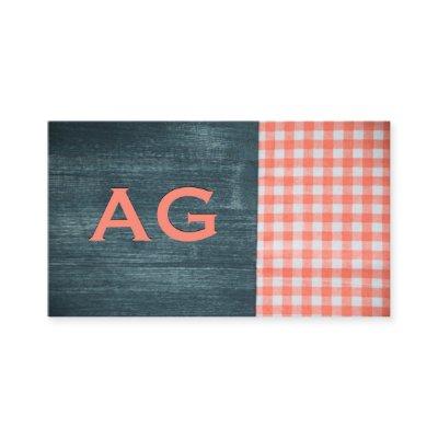 Monogram | Wood Grain | Table Cloth