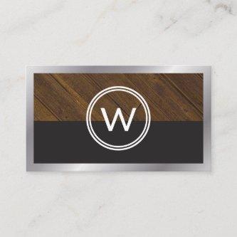 Monogram Wood Two Tone | Metal Border