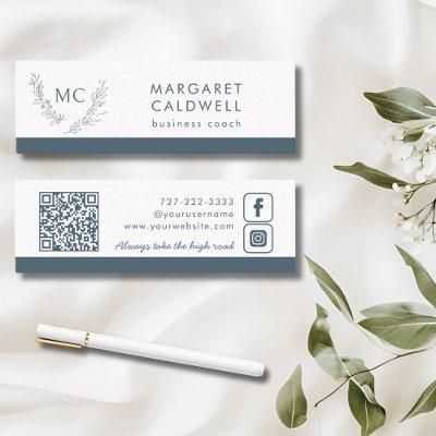 Monogram Wreath Neutral Slate Gray Mini
