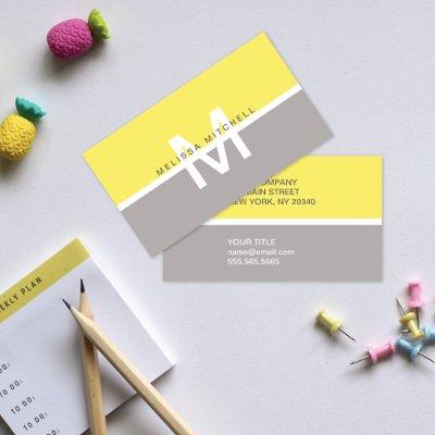 Monogram Yellow Color Block