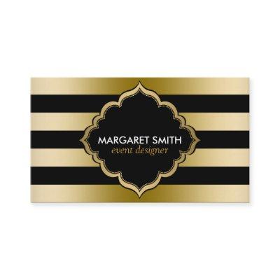 Monogramed Gold Stripes Geometric Pattern