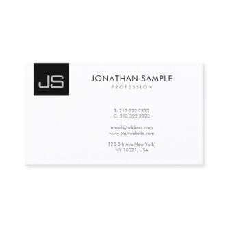 Monogrammed Elegant Black And White Modern Simple