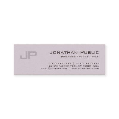 Monogrammed Elegant Modern Design Salon Plain Mini
