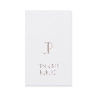 Monogrammed Elegant Plain Modern Trendy Design