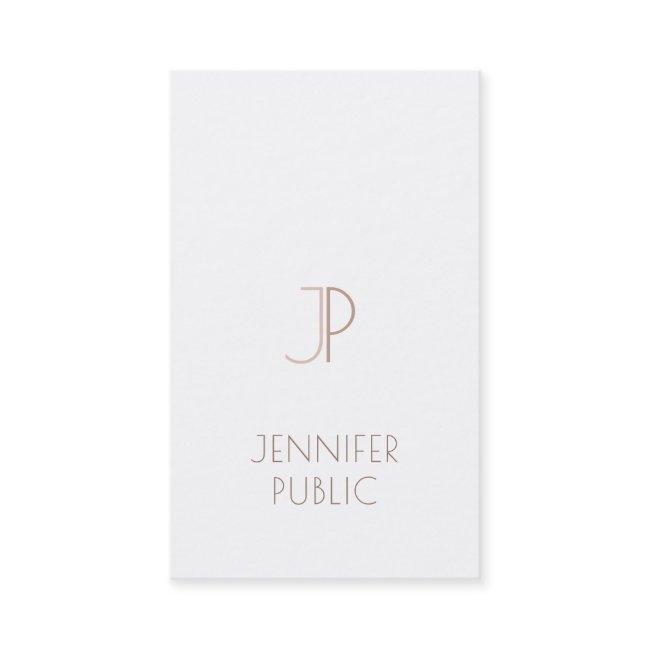 Monogrammed Elegant Plain Modern Trendy Design