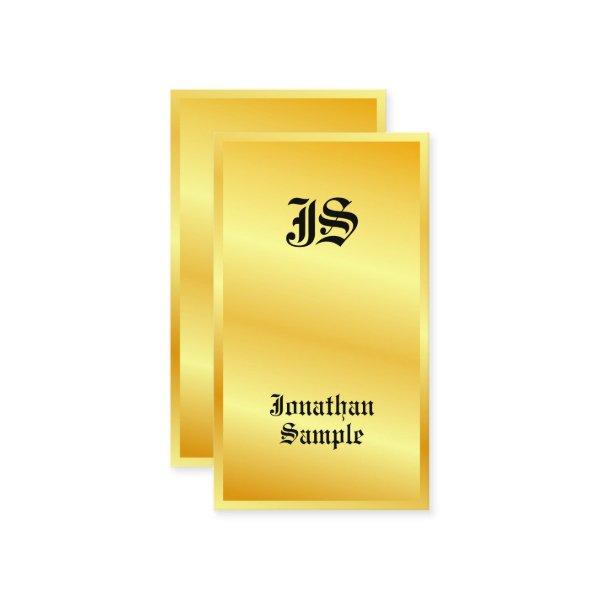 Monogrammed Faux Gold Classic Style Text Elegant