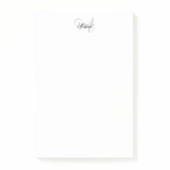 Monogrammed Minimalist Plain Modern Post-it Notes