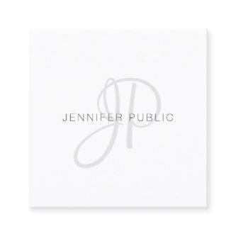 Monogrammed Modern Elegant Design Chic Template Square