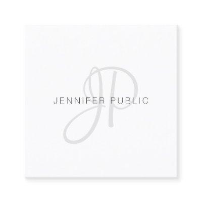 Monogrammed Modern Elegant Design Chic Template Square