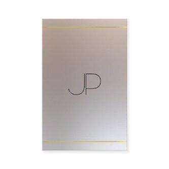 Monogrammed Modern Gold Silver Look Template