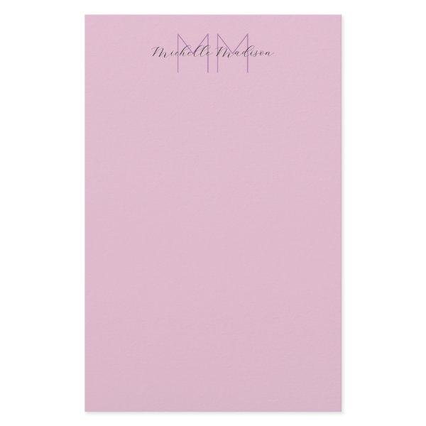 Monogrammed Modern Handwriting Name Initials Stationery