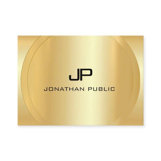 Monogrammed Modern Template Elegant Faux Gold