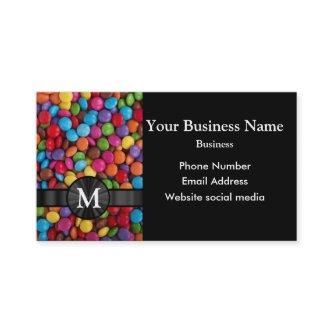 Monogrammed multicolored candy or sweet pattern