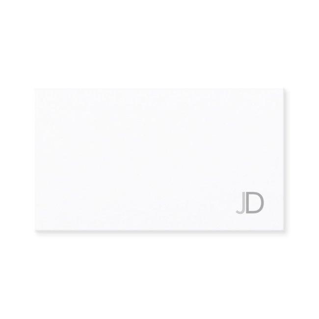 Monogrammed Sophisticated Modern Sleek Plain