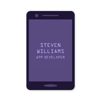 Monotone colored smartphone faux look violet