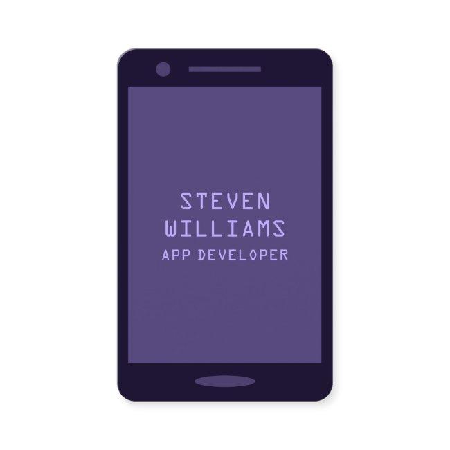 Monotone colored smartphone faux look violet