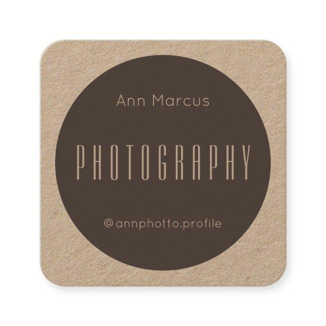 Monotone modern geometric style craft square
