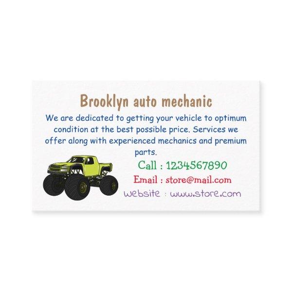 Monster truck cartoon illustration
