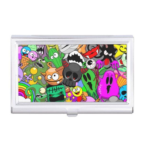 Monsters Cute Characters Halloween Pattern   Case