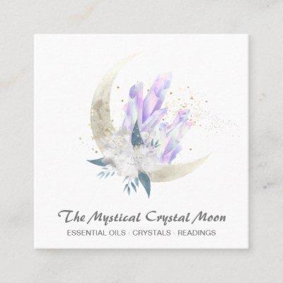 *~* Moon Crystals Floral Cosmic Glitter  Square