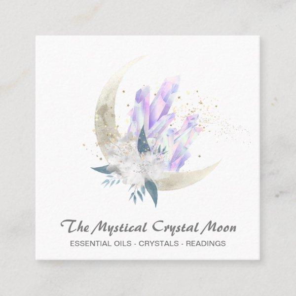 *~* Moon Crystals Floral Cosmic Glitter  Square