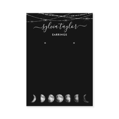 moon phases  Earring frame display add logo Busine
