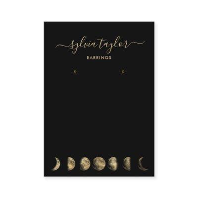 moon phases  Earring frame display add logo Busine