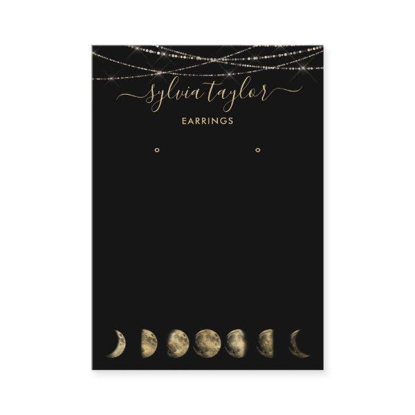 moon phases  Earring frame display add logo Busine