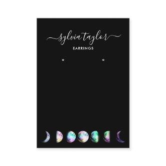 moon phases  Earring frame display add logo Busine