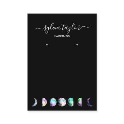 moon phases  Earring frame display add logo Busine