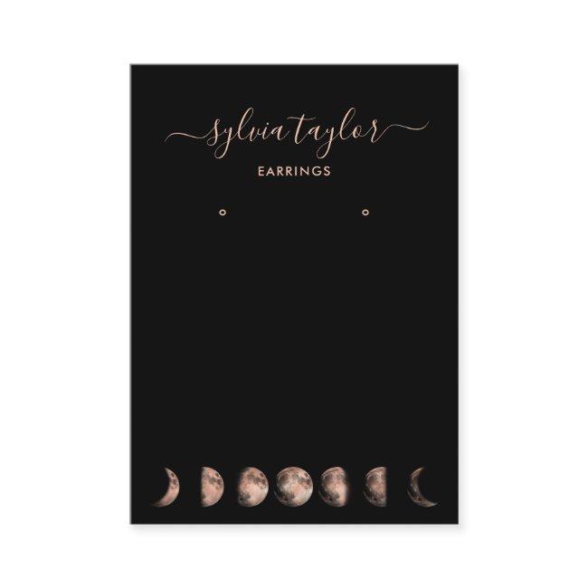 moon phases Earring frame display add logo Busine