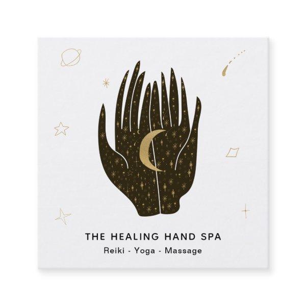 *~* Moon Stars Celestial Gold Healing Hands Space Square