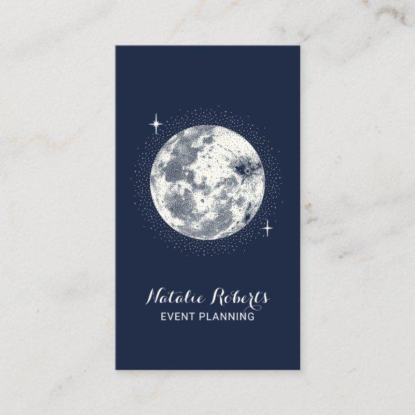 Moon & Stars Elegant Navy Blue Event Planning
